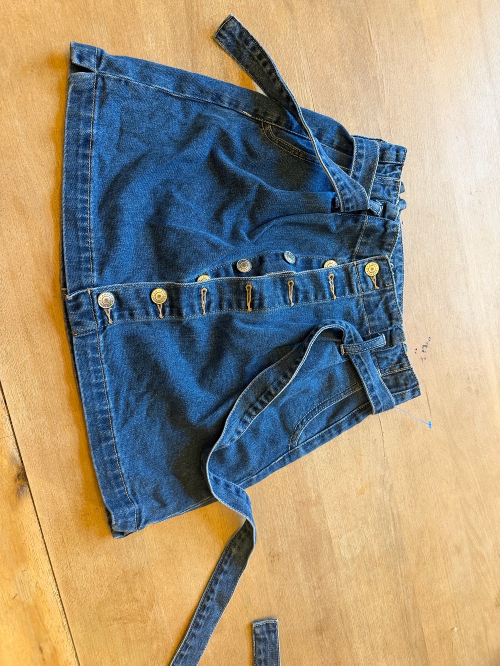 American Eagle Outfitters Blue Button-Front Denim Skirt